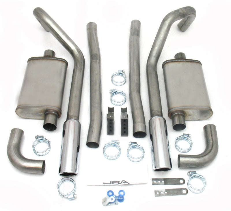 JBA 65-70 Ford Mustang 260-428 409SS Dual Under Rear Valance Header Back Exhaust - DTX Performance