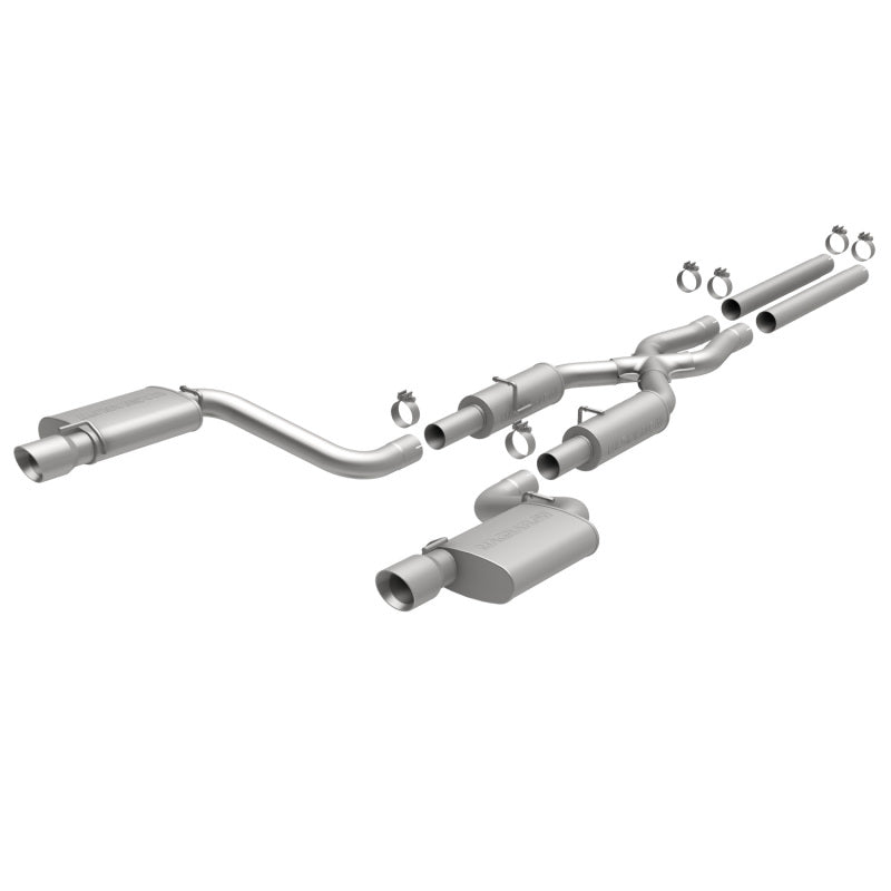 MagnaFlow 11-12 Dodge Charger SRT-8 Hemi Dual Split Rear Exit Stainless Cat-Back Performance Exhaust - DTX Performance