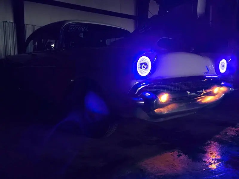 Oracle Pre-Installed Lights 7 IN. Sealed Beam - Blue Halo - DTX Performance