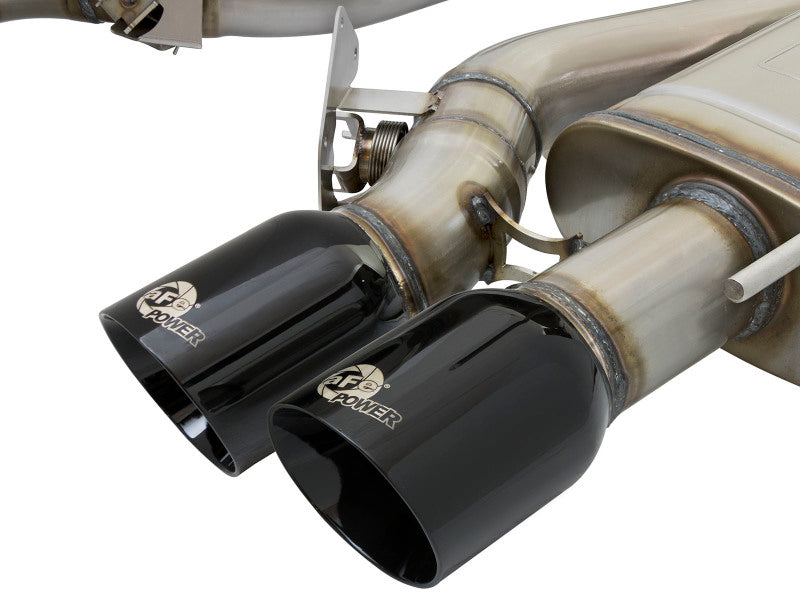 aFe MACHForce XP 3in 304SS Cat Back Exhaust s/ Black Tips 16-17 Cadillac ATS-V V6-3.6L (tt) - DTX Performance