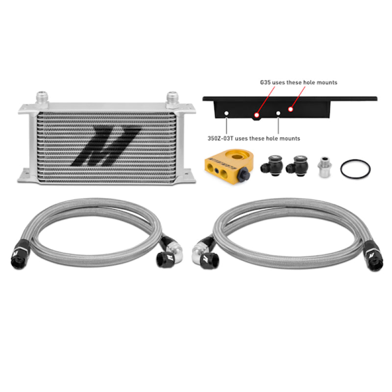 Mishimoto 03-09 Nissan 350Z / 03-07 Infiniti G35 (Coupe Only) Oil Cooler Kit - Thermostatic - DTX Performance