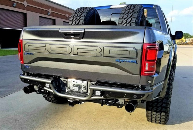 N-Fab RB-H Rear Bumper 17-18 Ford Raptor - Gloss Black - 1pc 1.75in Tubing - DTX Performance