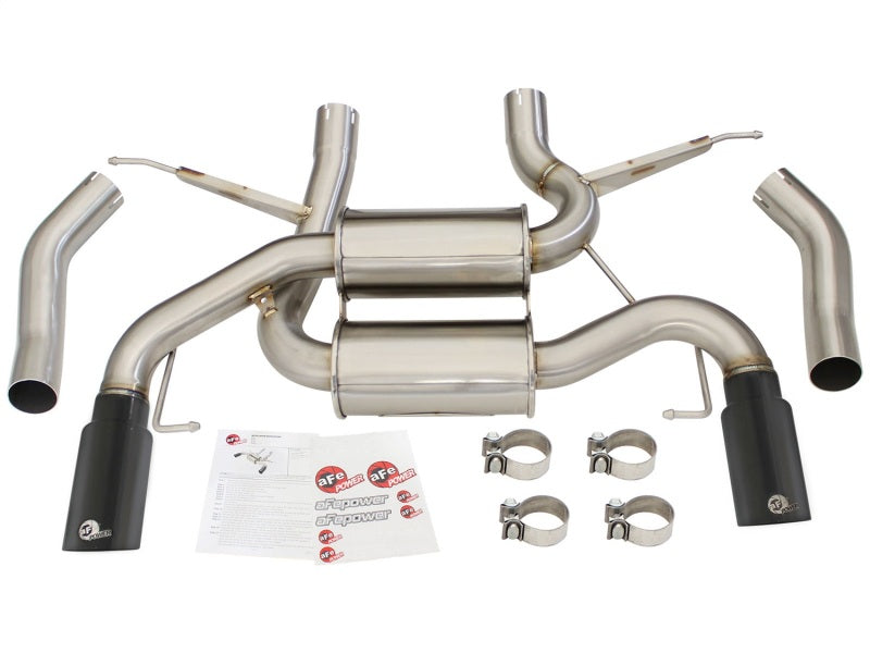 aFe MACHForce XP 2.5in Axle Back Stainless Exhaust w/ Black Tips 07-13 BMW 335i 3.0L L6 (E90/92) N55 - DTX Performance