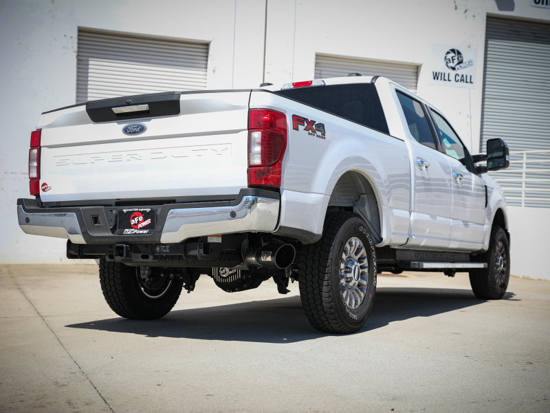 aFe Apollo GT Series 3-1/2in 409 SS Axle-Back Exhaust 17-20 Ford F-250/F-350 6.2/7.3L w/ Black Tips - DTX Performance