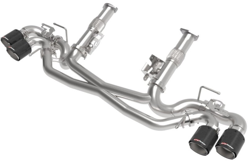 AFe MACH Force-Xp 304 Stainless Steel Cat-Back Exhaust Carbon 2020 Chevrolet Corvette C8 - DTX Performance