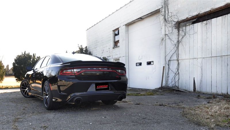 Corsa 15-16 Dodge Charger SRT / Scat Pack / R/T 6.4L Black Sport Cat-Back Exhaust - DTX Performance