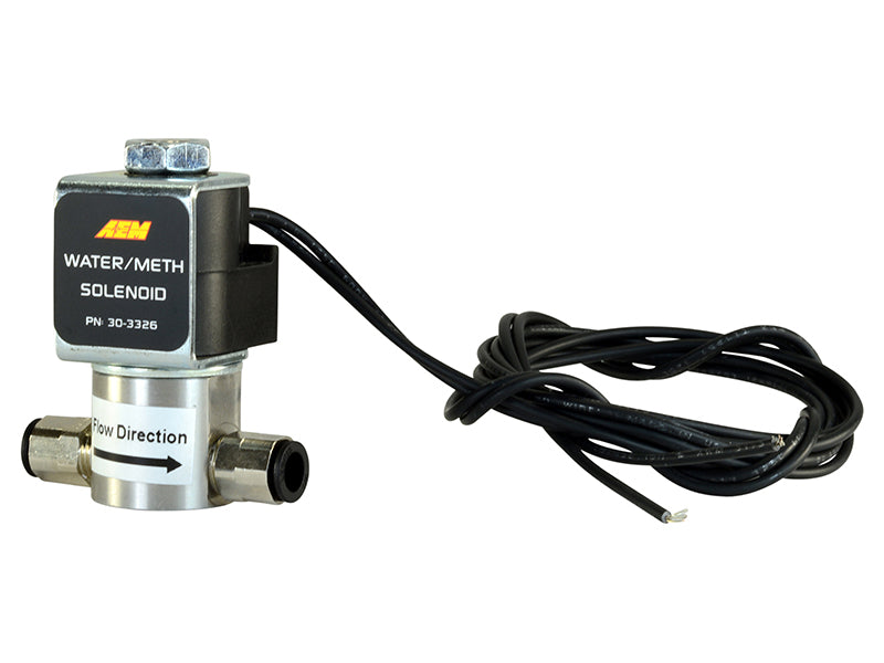 AEM Water/Methanol Injection System - High-Flow Low-Current WMI Solenoid - 200PSI 1/8in-27NPT In/Out - DTX Performance