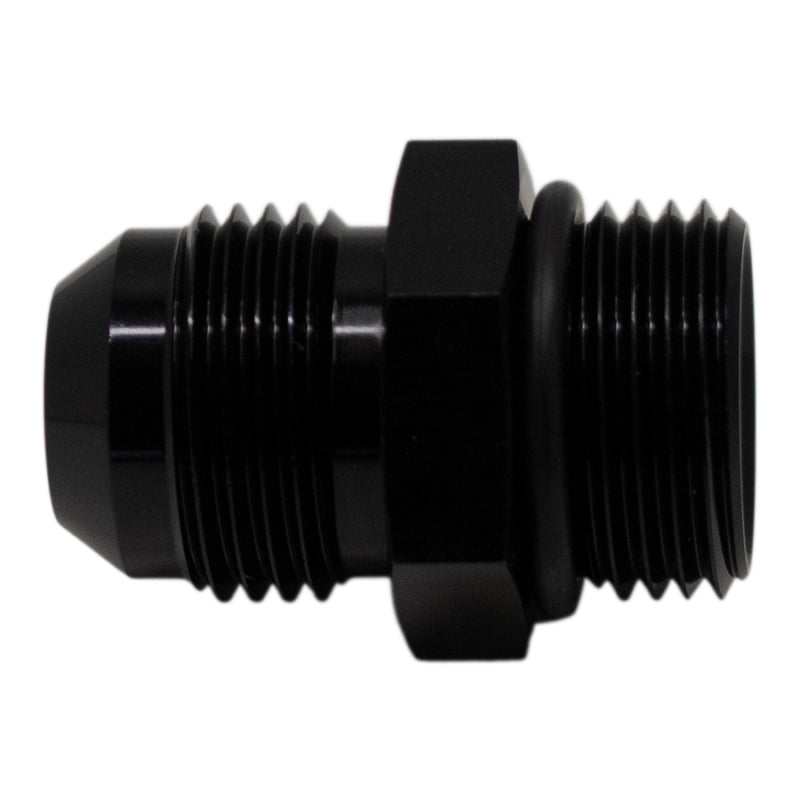 DeatschWerks 10AN ORB Male to 10 AN Male Flare Adapter (Incl O-Ring) - Anodized Matte Black - DTX Performance