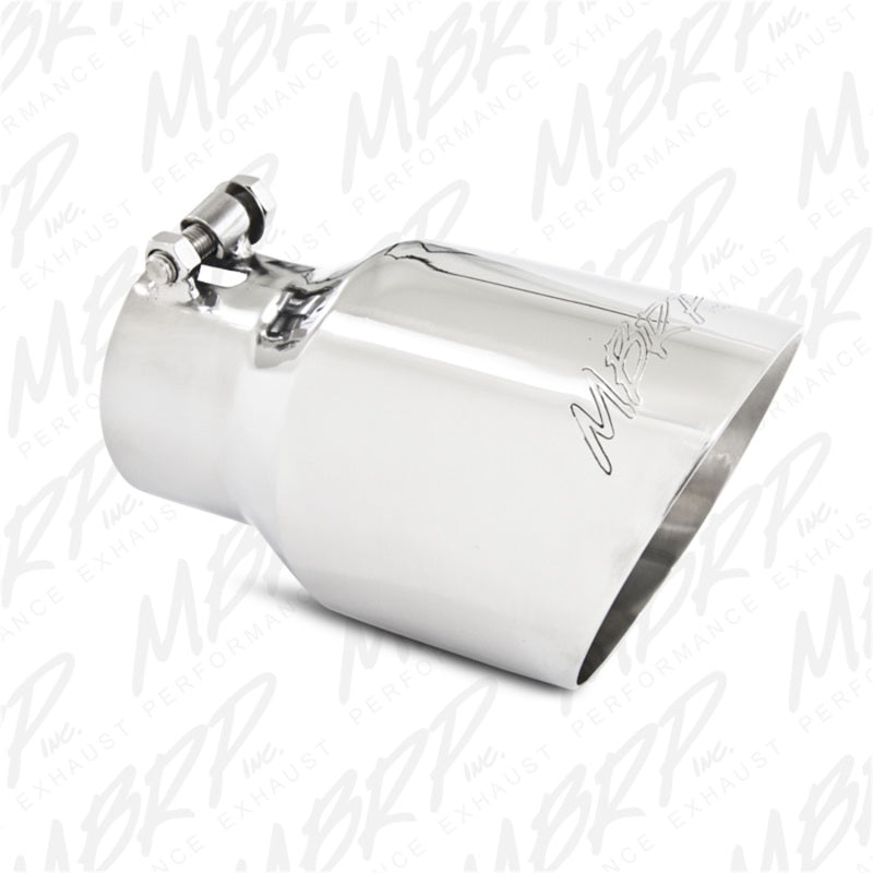 MBRP Universal Tip 4.5in O.D. Dual Wall Angled 3in inlet 8in length T304 - DTX Performance