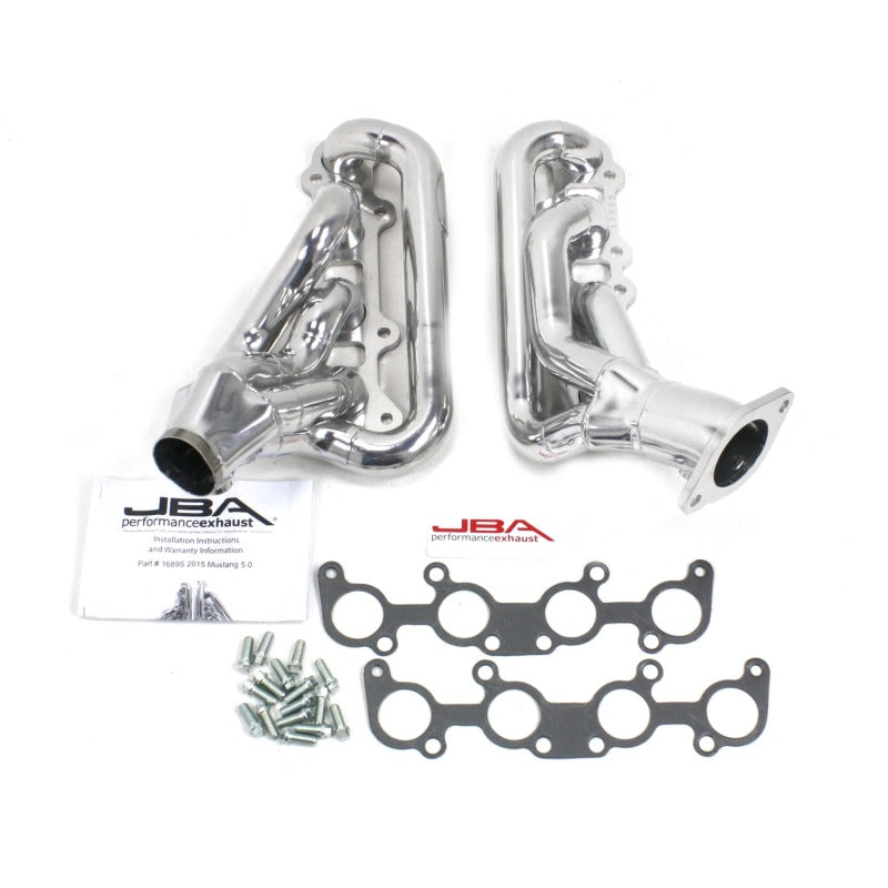 JBA 15-20 Ford Mustang 5.0L 1-3/4in Stainless Steel Silver Ceramic Shorty Header - DTX Performance