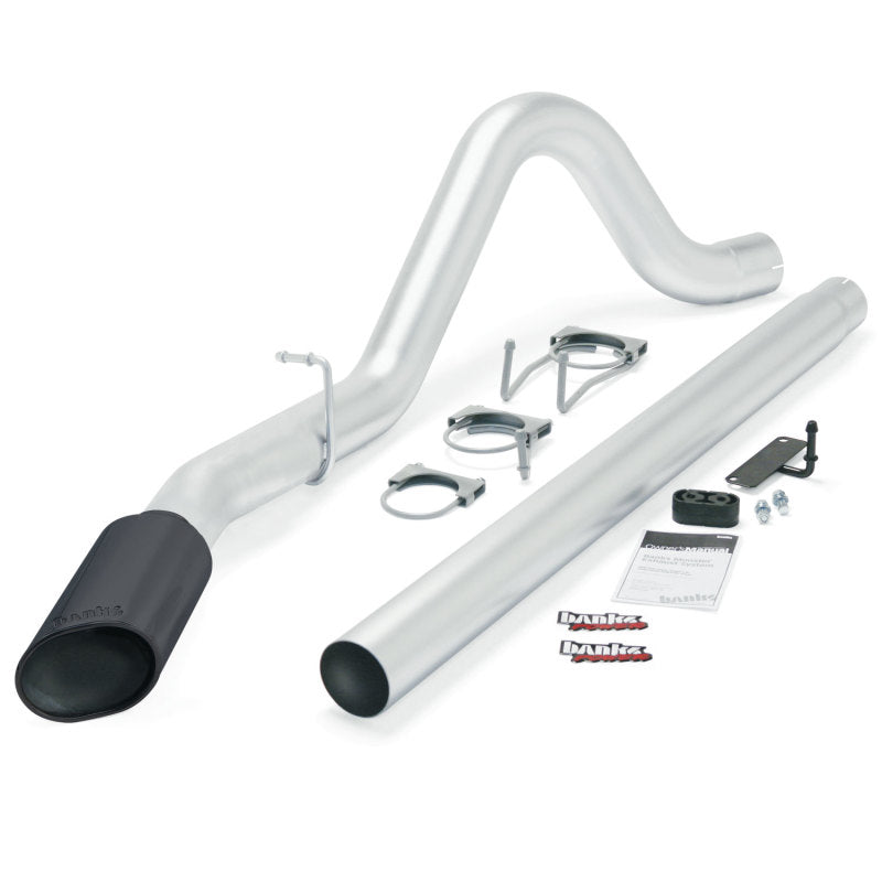 Banks Power 08-10 Ford 6.4 ECSB/CCSB (SWB) Monster Exhaust System - SS Single Exhaust w/ Black Tip - DTX Performance