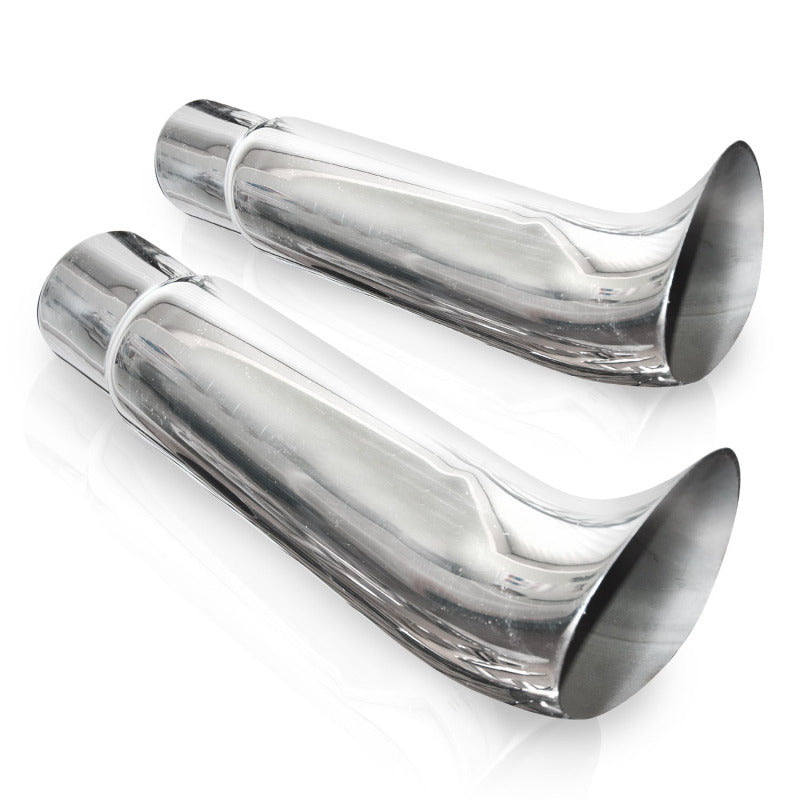 Stainless Works Elf Ear Exhaust Tips 2in Body 2in ID Inlet - DTX Performance