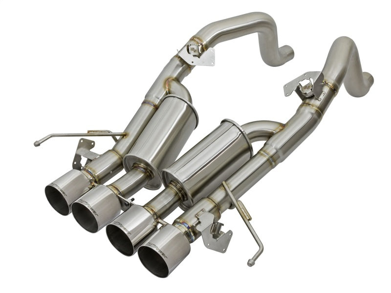 aFe MACHForce XP 3in-2 1/2in Axle Back 304SS Exhaust w/ Polished Tips 14-17 Chevy Corvette V8-6.2L - DTX Performance