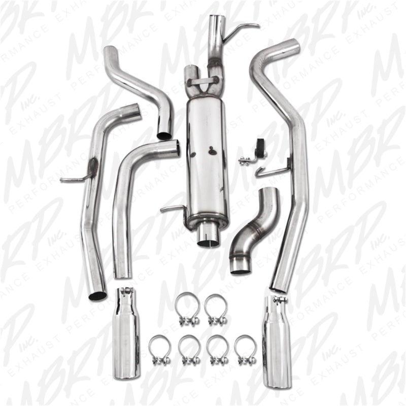 MBRP 09-11 Chev/GMC Colorado/Canyon 5.3L V8 EC/CC-SB Cat Back Dual Split Rear Exit T409 - DTX Performance