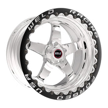 Load image into Gallery viewer, Weld S71 15x8.33 / 5x4.5 BP / 4.5in. BS Polished Wheel (Low Pad) - Black Single Beadlock MT - DTX Performance