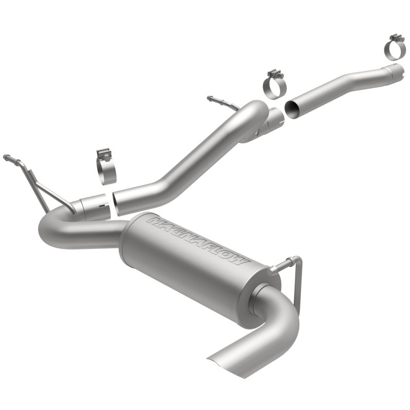 MagnaFlow 12-14 Jeep Wrangler 3.6L Single Straight Rear P/S Exit Stainless C/b Perf Exhaust-Comp - DTX Performance