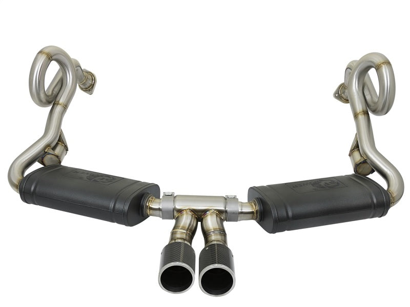 aFe MACHForce-Xp 2in 304 SS Cat-Back Exhaust w/Carbon Fiber Tips 13-16 Porsche Boxster 2.7L/3.4L - DTX Performance