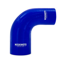 Load image into Gallery viewer, Mishimoto Silicone Reducer Coupler 90 Degree 2.25in to 3in - Blue - DTX Performance