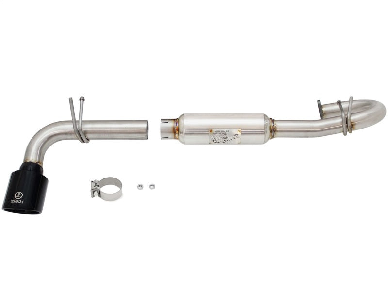 aFe Takeda 11-16 Scion TC 2.5L 2 1/4-2 1/2in Stainless Steel Axle-Back Exhaust w/Black Tip - DTX Performance