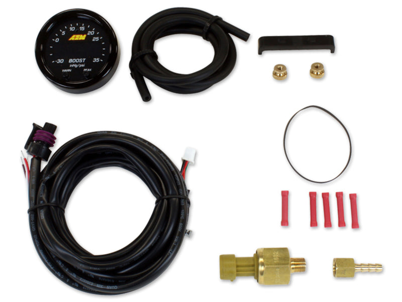 AEM X-Series Boost Pressure -30inHg 60psi Gauge Kit - DTX Performance