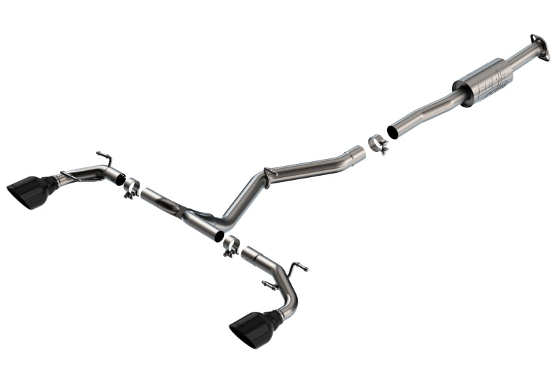 Borla 22-23 Subaru BRZ/Toyota GR86 2.4L RWD AT/MT ATAK Catback Exhaust - Black Chrome Tips - DTX Performance