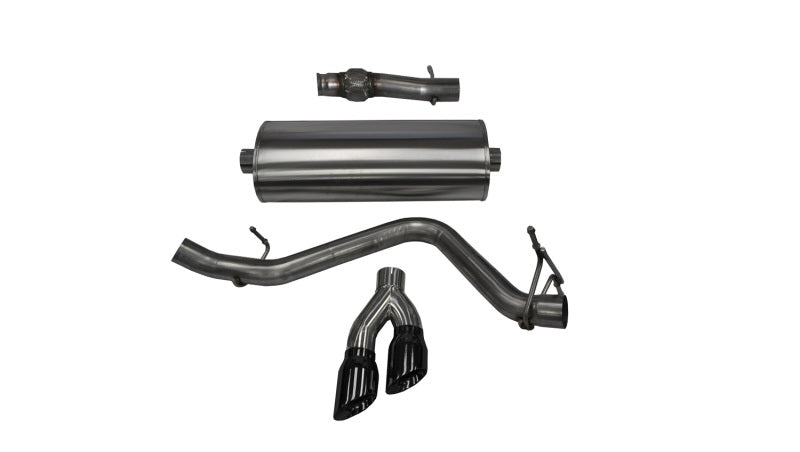 Corsa 14 GMC Sierra/Chevy Silv 1500 Reg. Cab/Std. Bed 5.3L V8 Black Sport Single Side CB Exhaust - DTX Performance