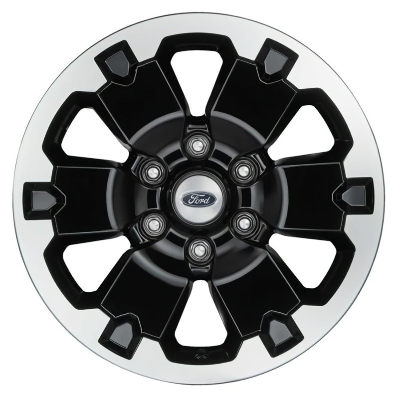 Ford Racing 19-21 Ranger 18x8in 4 Wheel Kit w/TPMS - Gloss Black w/ Machined Face - DTX Performance