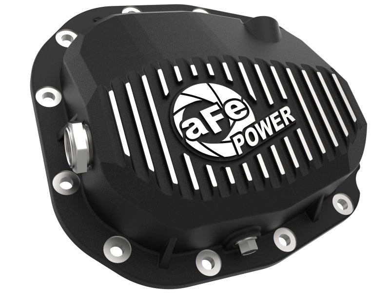 aFe Rear Differential Cover (Black Machined; Pro Series); 15-19 Ford F-150 V6-2.7L (t) (12-Bolt) - DTX Performance