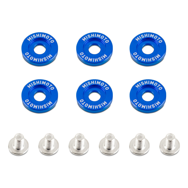 Mishimoto Large Fender Washer Kit (6pcs) - Blue - DTX Performance