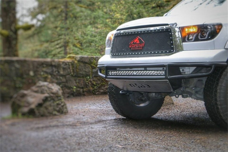 N-Fab M-RDS Front Bumper 07-13 Toyota Tundra - Gloss Black w/Silver Skid Plate - DTX Performance