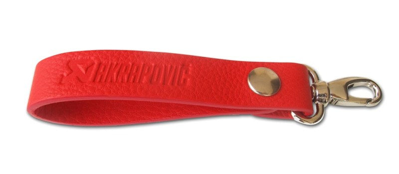 Akrapovic Leather Loop Keychain - red - DTX Performance