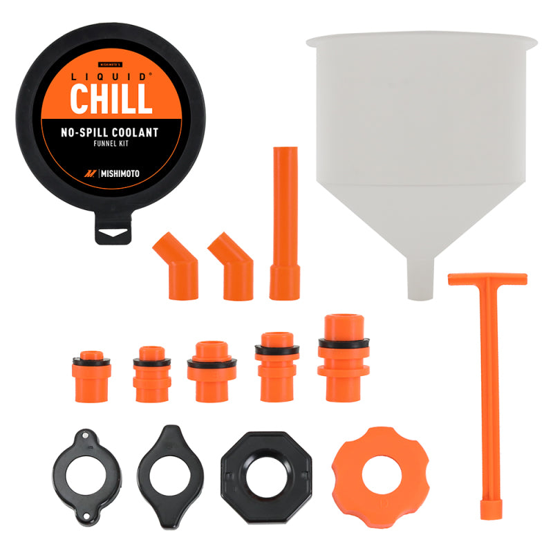 Mishimoto No-Spill Coolant Funnel Kit 15pc Set - DTX Performance