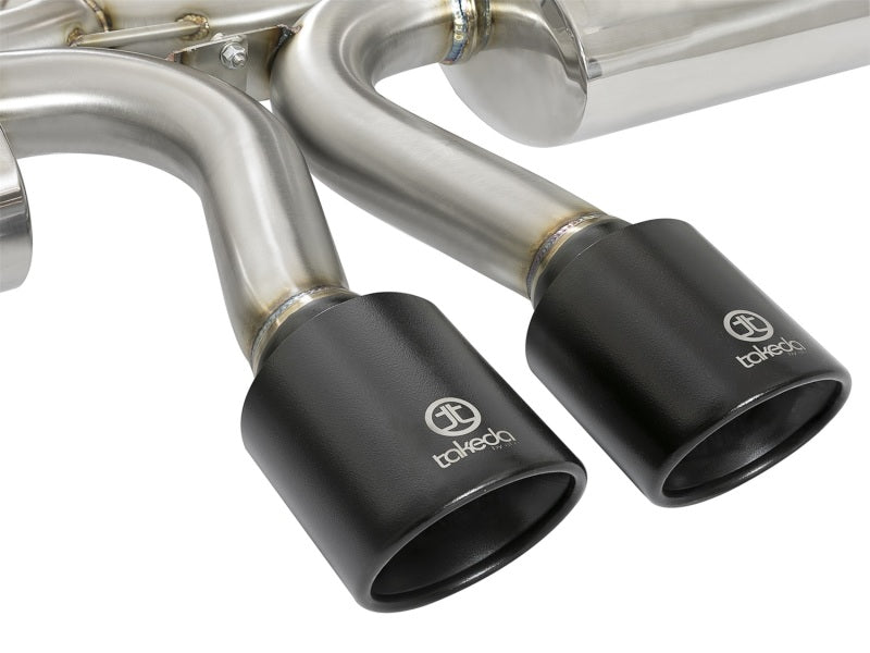 aFe Takeda 3in 304 SS Cat-Back Exhaust w/ Dual Center Black Tips 17+ Honda Civic Si (2dr) I4 1.5L - DTX Performance