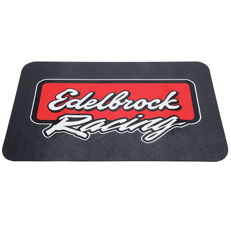 Edelbrock Racing Fender Cover - PVC Foam Mat - 2 Color Printed Edelbrock Racing Logo - DTX Performance