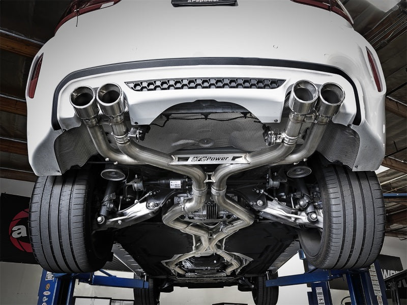 aFe MACH Force-Xp 3.5in. 304 SS C/B Exhaust w/o Muffler 15-18 BMW X5 M V8-4.4L (tt) - Polished Tip - DTX Performance