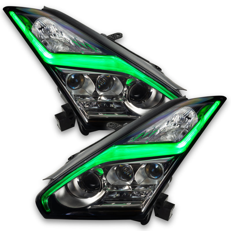 Oracle 15-21 Nissan GT-R RGB+W (Lightning Bolt) Headlight DRL Upgrade Kit - ColorSHIFT - DTX Performance