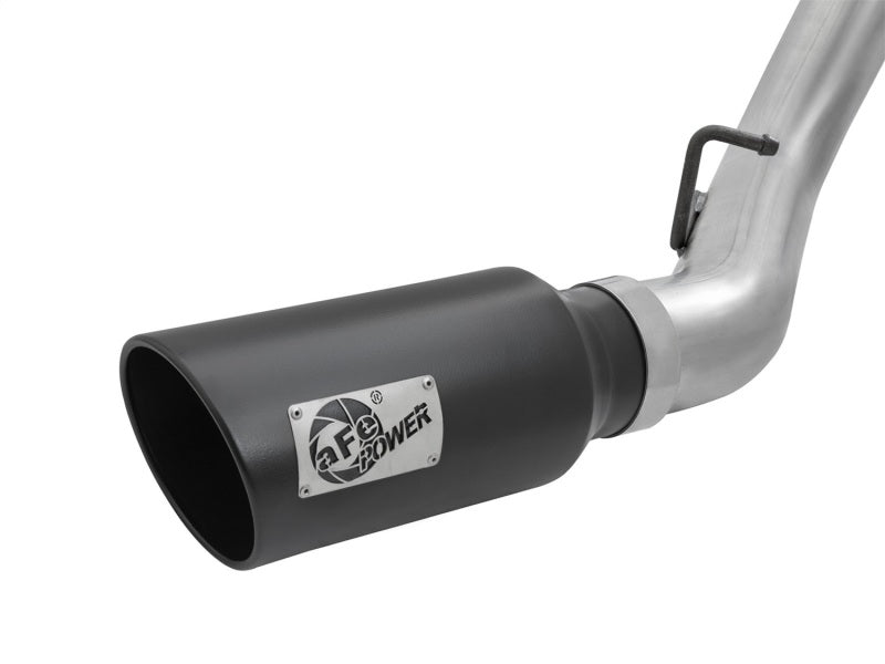 aFe LARGE Bore HD 4in Dual DPF-Back SS Exhaust w/Black Tip 16-17 GM Diesel Truck V8-6.6L (td) LML - DTX Performance