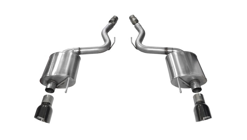 Corsa 2015 Ford Mustang GT 5.0 3in Axle Back Exhaust Black Dual Tips (Touring) - DTX Performance