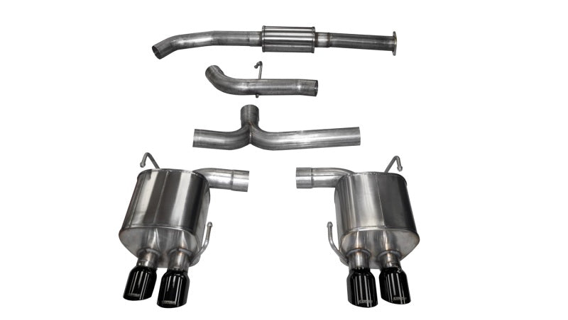 Corsa 2015 Subaru WRX Cat Back Exhaust, Black Quad 3.5in Tips *Sport* - DTX Performance