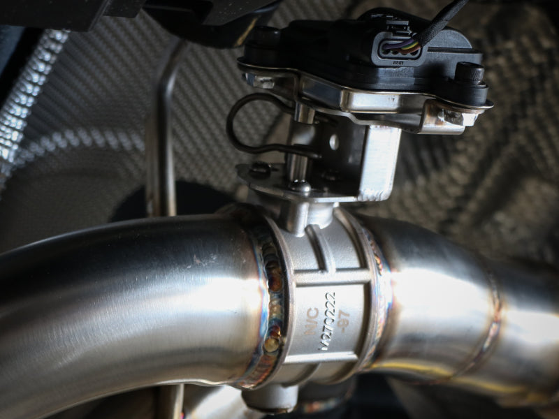 aFe 18-20 Audi RS5 Coupe MACH Force-Xp 3in to 2.5in 304 SS Axle-Back Exhaust System-Quad Carbon Tips - DTX Performance