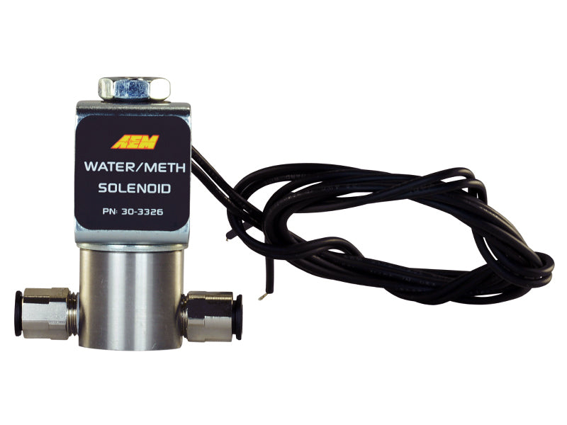 AEM Water/Methanol Injection System - High-Flow Low-Current WMI Solenoid - 200PSI 1/8in-27NPT In/Out - DTX Performance