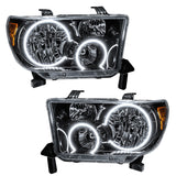 Oracle 07-11 Toyota Tundra Pre-Assembled Headlights - Black Housing - White