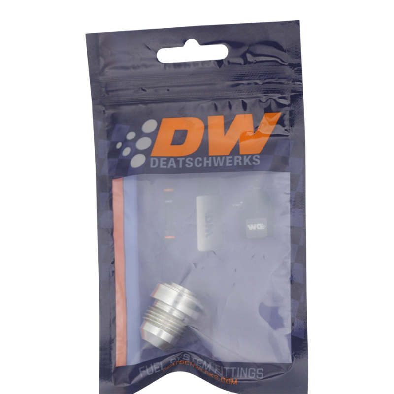 DeatschWerks 8AN Male Flare with Aluminum Weld On Fitting - Anodized Raw Aluminum - DTX Performance