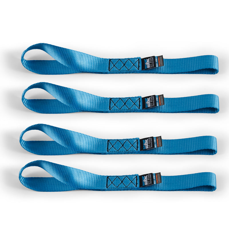 Mishimoto Soft Loop Tie-Down Straps (4-Pack) Blue - DTX Performance