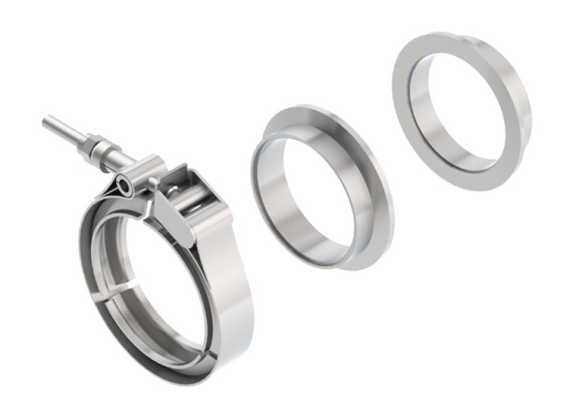 Borla Universal 2.5in Stainless Steel 3pc V-Band Clamp w/ Male and Female Flanges - DTX Performance