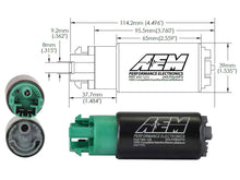 Load image into Gallery viewer, AEM 340LPH 65mm Fuel Pump Kit w/ Mounting Hooks - Ethanol Compatible - DTX Performance