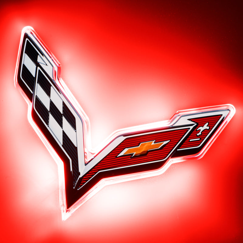 Oracle Corvette C7 Rear Illuminated Emblem - Red - DTX Performance