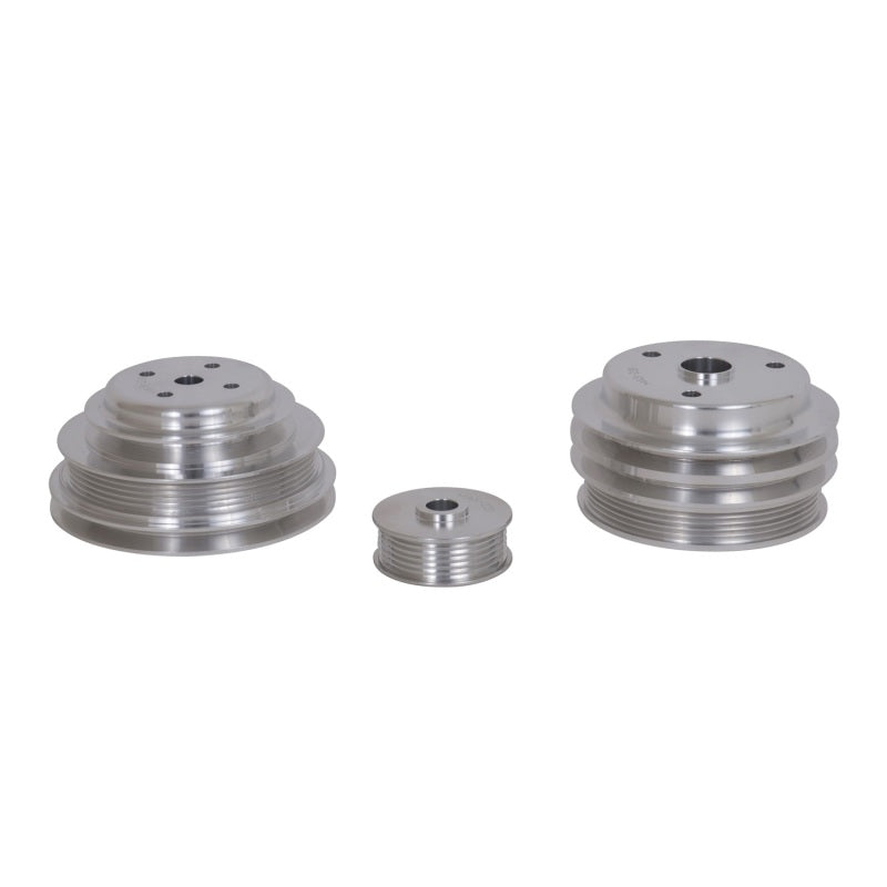 BBK 85-97 GM Truck 305 350 Underdrive Pulley Kit - Lightweight CNC Billet Aluminum (3pc) - DTX Performance