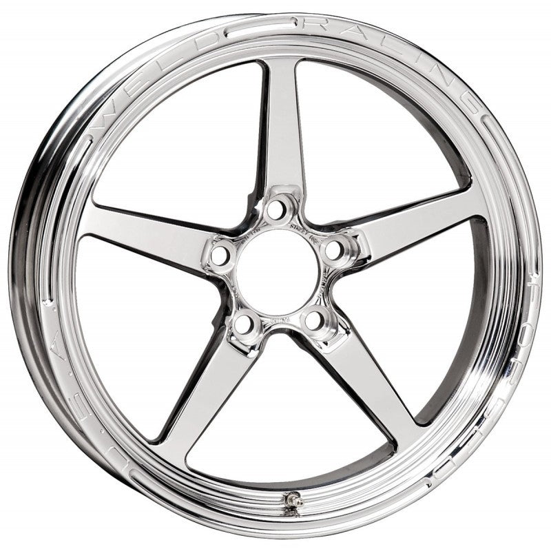 Weld Alumastar 1-Piece 17x4.5 / 5x4.5 BP / 2.25in. BS Polished Wheel - Non-Beadlock - DTX Performance