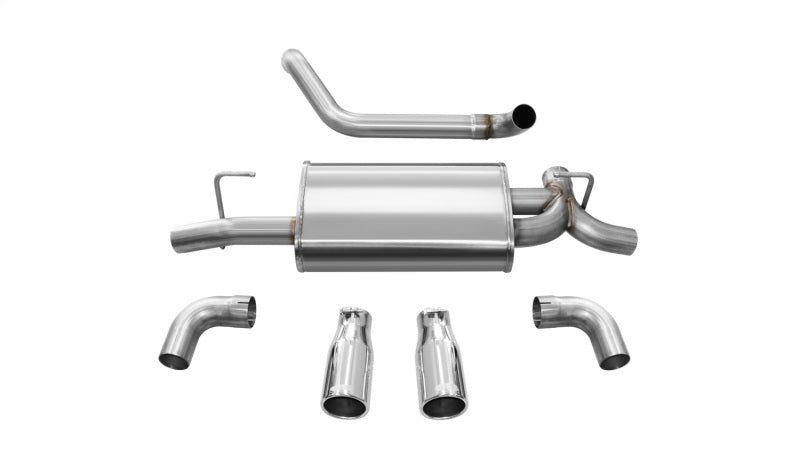 Corsa 18+ Jeep Wrangler JL 2.5in Dual Rear Exit Polished Tips Sport Axle-Back Exhaust - DTX Performance